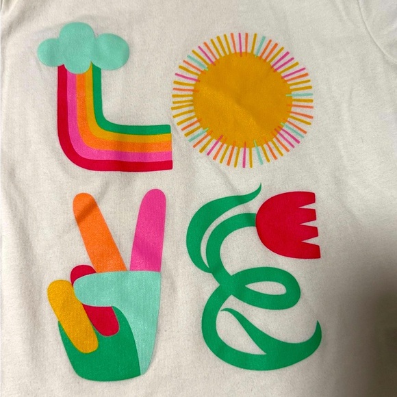 Cat & Jack Kids Graphic Tee - White with Multicolor Design - Picture 2 of 6